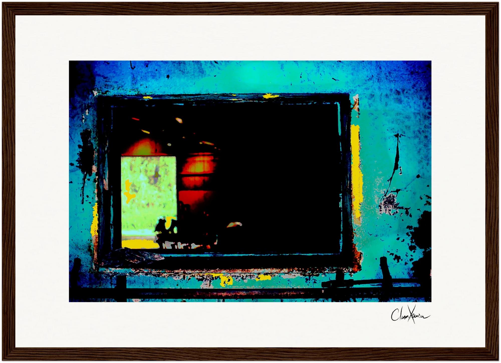 Web of Colors Framed print 70x100 cm / 28x40″ Dark wood frame 59