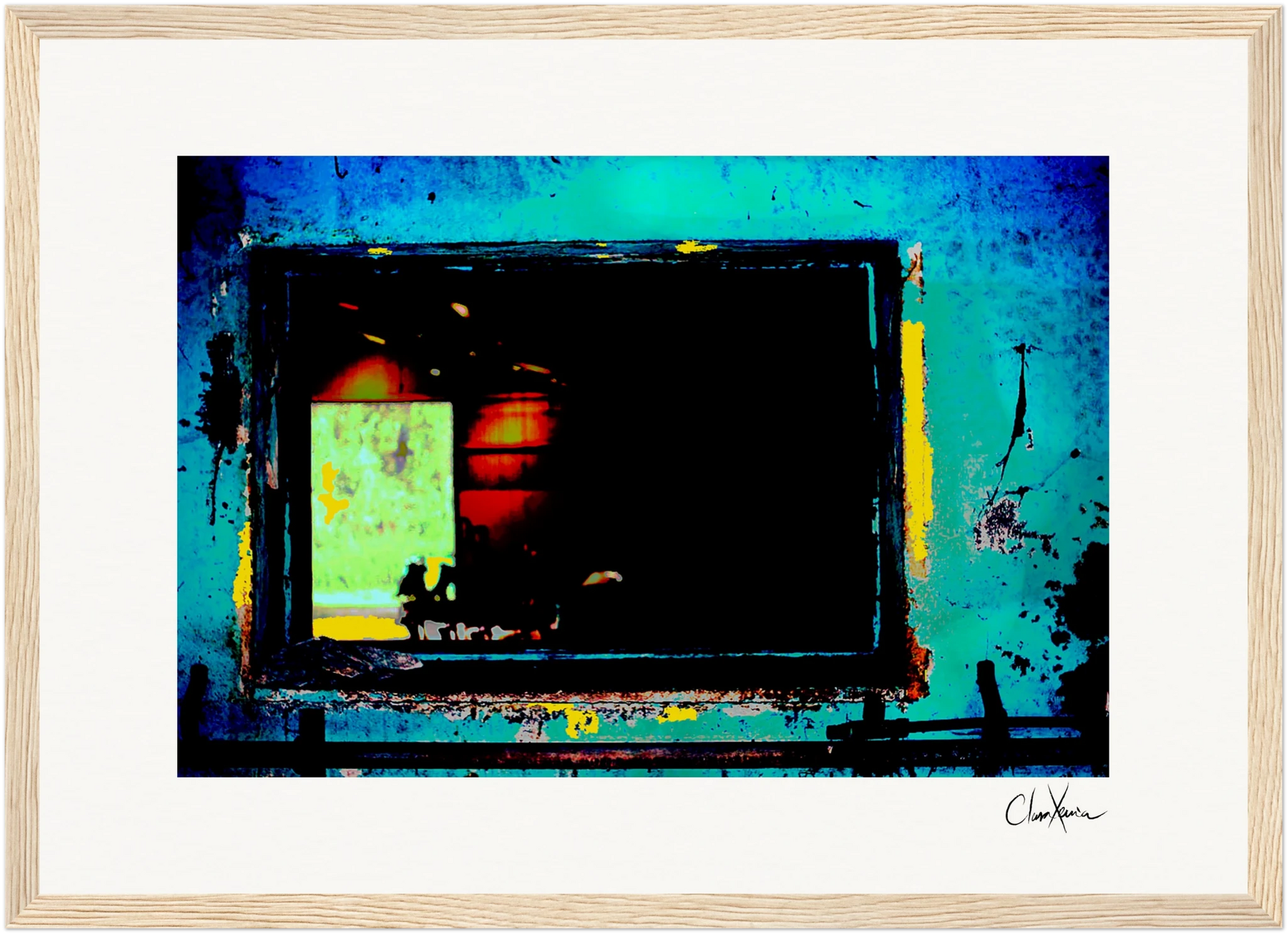 Web of Colors Framed print 70x100 cm / 28x40″ Wood frame 41