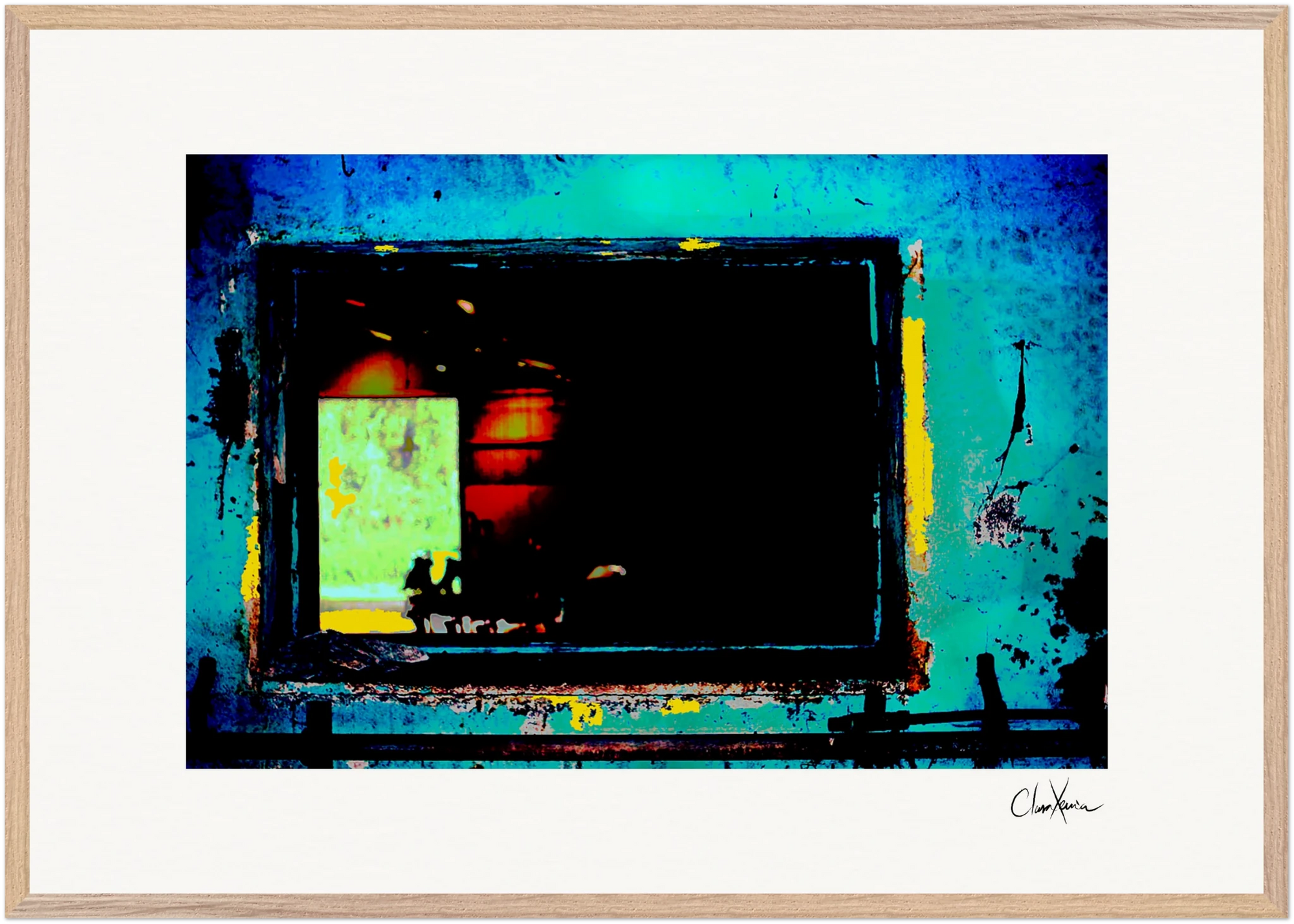 Web of Colors Framed print A1 (59.4 x 84.1 cm) Wood frame 36