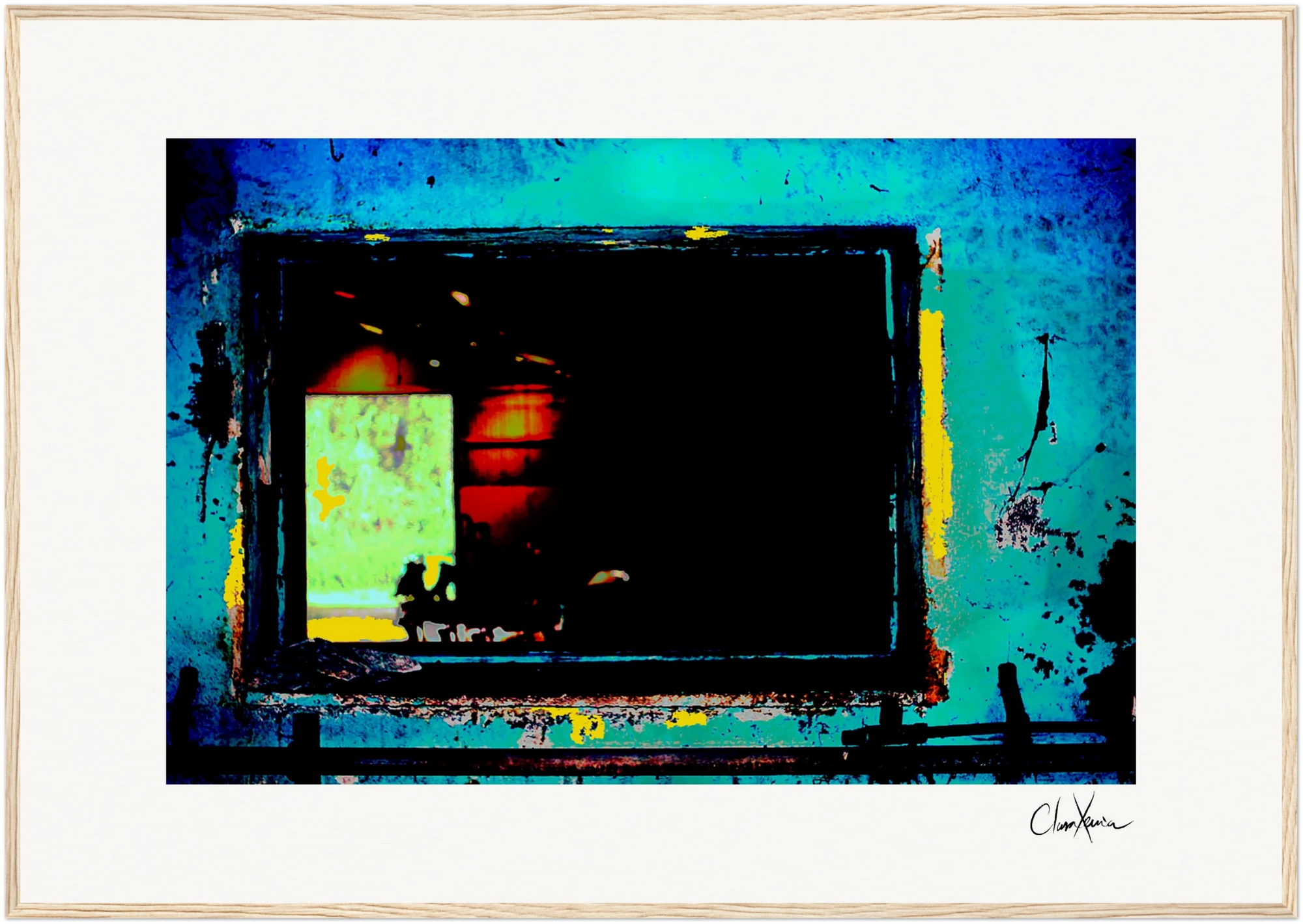 Web of Colors Framed print A1 (59.4 x 84.1 cm) Wood frame 38