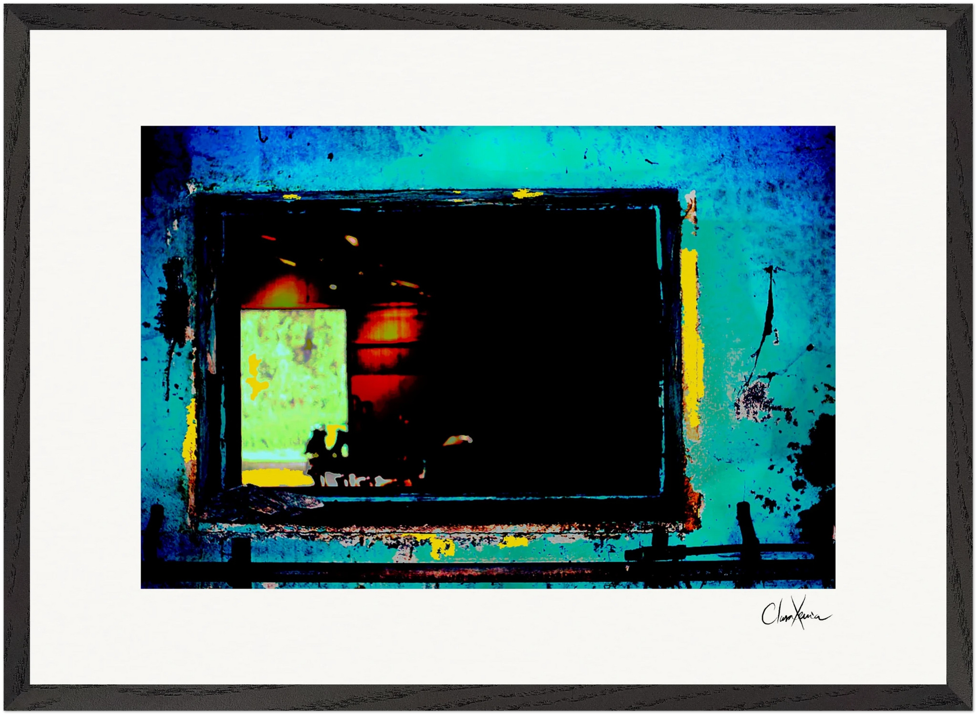 Web of Colors Framed print A2 (42 x 59.4 cm) Black frame 50