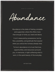 Abundance Word of Intention Framed print 60x80 cm / 24x32″ Black frame Carbon paper