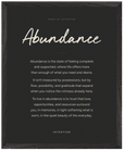 Abundance Word of Intention Framed print 40x50 cm / 16x20″ Black frame Carbon paper