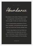Abundance Word of Intention Framed print A3 (29.7 x 42 cm) White frame Carbon paper