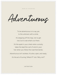 Adventurous Word of Intention Framed print 60x80 cm / 24x32″ White frame Linen paper