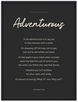 Adventurous Word of Intention Framed print 30x40 cm / 12x16″ Black frame Carbon paper