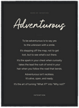 Adventurous Word of Intention Framed print A3 (29.7 x 42 cm) Black frame Carbon paper