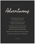 Adventurous Word of Intention Framed print 40x50 cm / 16x20″ Black frame Carbon paper