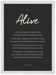Alive Word of Intention Framed print A3 (29.7 x 42 cm) White frame Carbon paper