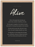 Alive Word of Intention Framed print A3 (29.7 x 42 cm) Wood frame Carbon paper