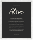 Alive Word of Intention Framed print 40x50 cm / 16x20″ White frame Carbon paper