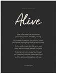 Alive Word of Intention Framed print 60x80 cm / 24x32″ Black frame Carbon paper