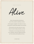 Alive Word of Intention Framed print 60x80 cm / 24x32″ Wood frame Linen paper