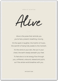 Alive Word of Intention Framed print A2 (42 x 59.4 cm) White frame Linen paper