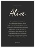 Alive Word of Intention Framed print 50x70 cm / 20x28″ White frame Carbon paper