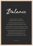 Balance Word of Intention Framed print 70x100 cm / 28x40″ Wood frame Carbon paper