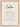 Calm Word of Intention Framed print 21x29.7 cm / 8x12" Wood frame Linen paper