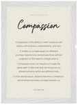 Compassion Word of Intention Framed print 21x29.7 cm / 8x12" White frame Linen paper