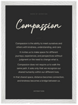 Compassion Word of Intention Framed print A3 (29.7 x 42 cm) White frame Carbon paper