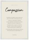 Compassion Word of Intention Framed print A2 (42 x 59.4 cm) White frame Linen paper