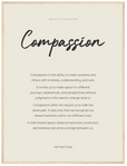 Compassion Word of Intention Framed print 60x80 cm / 24x32″ Wood frame Linen paper