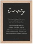 Curiosity Word of Intention Framed print 21x29.7 cm / 8x12" Wood frame Carbon paper