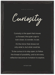 Curiosity Word of Intention Framed print A3 (29.7 x 42 cm) Black frame Carbon paper