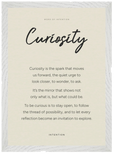 Curiosity Word of Intention Framed print A3 (29.7 x 42 cm) White frame Linen paper