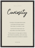 Curiosity Word of Intention Framed print A2 (42 x 59.4 cm) Black frame Linen paper