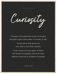 Curiosity Word of Intention Framed print 60x80 cm / 24x32″ Wood frame Carbon paper
