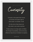 Curiosity Word of Intention Framed print 30x40 cm / 12x16″ White frame Carbon paper