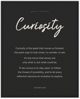 Curiosity Word of Intention Framed print 40x50 cm / 16x20″ Black frame Carbon paper
