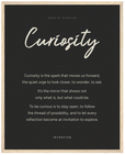 Curiosity Word of Intention Framed print 40x50 cm / 16x20″ Wood frame Carbon paper