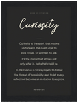 Curiosity Word of Intention Framed print A2 (42 x 59.4 cm) Black frame Carbon paper