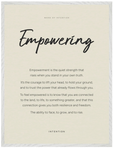 Empowering Word of Intention Framed print 60x80 cm / 24x32″ White frame Linen paper