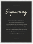 Empowering Word of Intention Framed print 60x80 cm / 24x32″ White frame Carbon paper