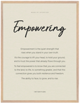 Empowering Word of Intention Framed print 60x80 cm / 24x32″ Wood frame Linen paper