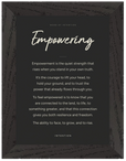 Empowering Word of Intention Framed print 13x18 cm / 5x7″ Black frame Carbon paper