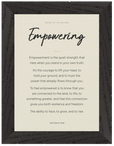 Empowering Word of Intention Framed print 13x18 cm / 5x7″ Black frame Linen paper