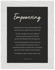 Empowering Word of Intention Framed print 21x29.7 cm / 8x12" White frame Carbon paper