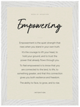 Empowering Word of Intention Framed print 21x29.7 cm / 8x12" White frame Linen paper