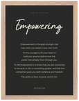 Empowering Word of Intention Framed print 30x40 cm / 12x16″ Wood frame Carbon paper