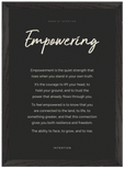 Empowering Word of Intention Framed print A3 (29.7 x 42 cm) Black frame Carbon paper