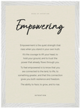 Empowering Word of Intention Framed print A3 (29.7 x 42 cm) White frame Linen paper
