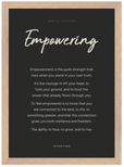 Empowering Word of Intention Framed print A3 (29.7 x 42 cm) Wood frame Carbon paper