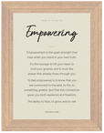 Empowering Word of Intention Framed print A3 (29.7 x 42 cm) Wood frame Linen paper
