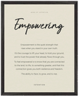 Empowering Word of Intention Framed print 40x50 cm / 16x20″ Black frame Linen paper