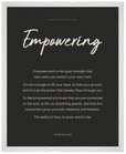 Empowering Word of Intention Framed print 40x50 cm / 16x20″ White frame Carbon paper