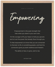 Empowering Word of Intention Framed print 40x50 cm / 16x20″ Wood frame Carbon paper