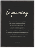 Empowering Word of Intention Framed print A2 (42 x 59.4 cm) Black frame Carbon paper